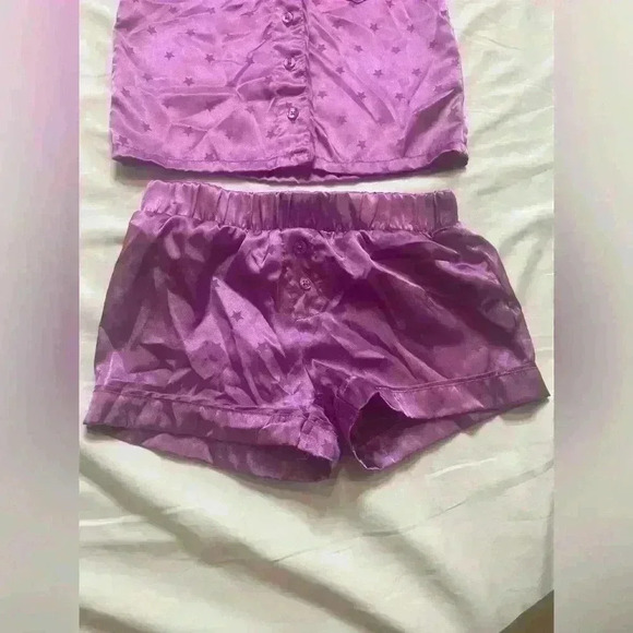 More Than Magic Girls Pajama Set Size XS 4/5 Purple Stars - Picture 6 of 6
